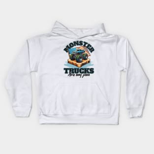 Monster Trucks Are My Jam Kids Hoodie